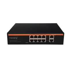 Horang 8-port PoE switch with 2 Gigabit uplink ports Network switch ideal for NVR and PoE IP cameras