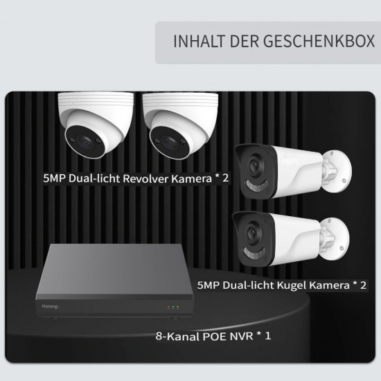 HORANG SH-5004-B2D2 PoE Kit with 5Mpx resolution and easy operation HORANG SH-5004-B2D2 PoE Kit with 5Mpx resolution and easy operation