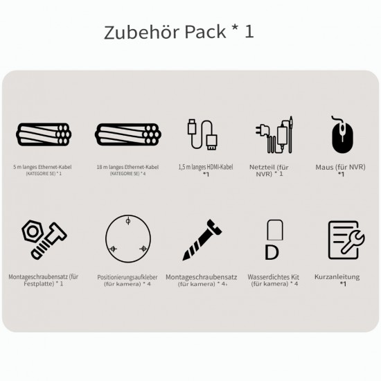 HORANG SH-5004-B2D2 PoE Kit with 5Mpx resolution and easy operation